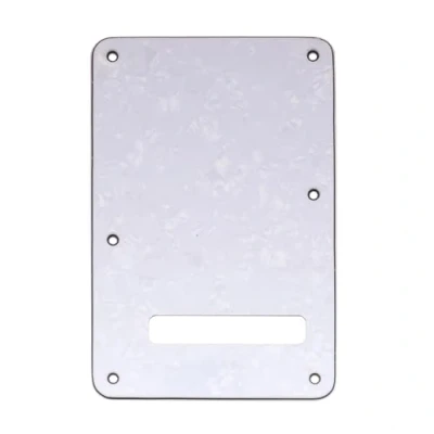 Afbeelding van Musiclily 6 Schroefgaten Gitaar Backplate voor Fender USA/Mexican Standard Stratocaster Modern Style, 4 laags White Tortoise