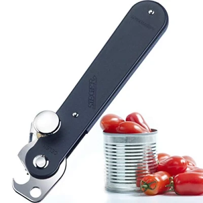 Afbeelding van Westmark Blikopener met hefboomwerking en flesopener, lengte: 14,9 cm, staal, Original Sieger, zwart/zilver, 11212270