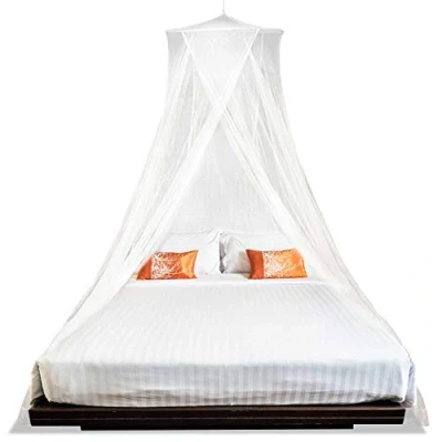 Afbeelding van MEKKAPRO Extra groot Koning Muggennet, Gemaakt voor Koningin en Tweeling, Twee Openingen Netting Bed Canopy Gordijnen, Witte Muggennetten