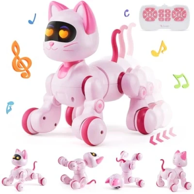 Afbeelding van VEVOR RC Robot Kat Speelgoed Praten Dansen Touch Afstandsbediening 21x18x22cm