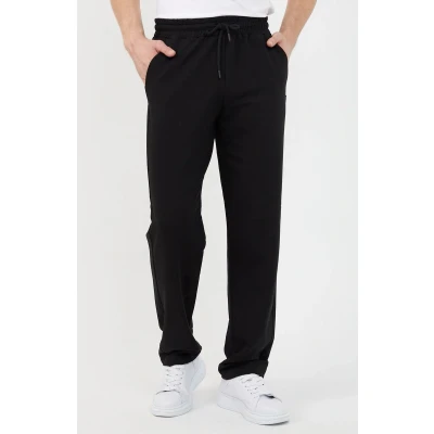 Afbeelding van Comeor Joggingbroek heren dik Zwart S trainingsbroek Lange sportbroek