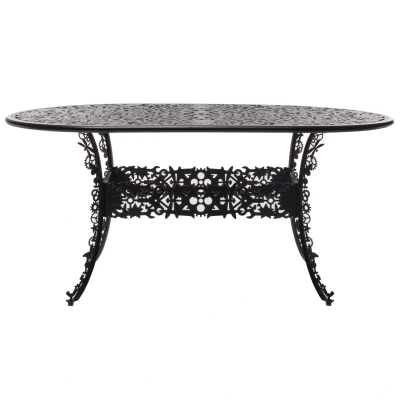 Afbeelding van Seletti Industry Garden tuintafel ovaal 152x90 zwart