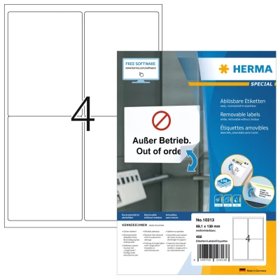 Afbeelding van Herma zelfk. etik. Mov. 99,1x139 100 vel DIN A4 400 stuks 10313