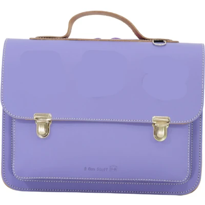Afbeelding van Own Stuff Lederen Boekentas Kleuterschool 32x23x13cm Lila