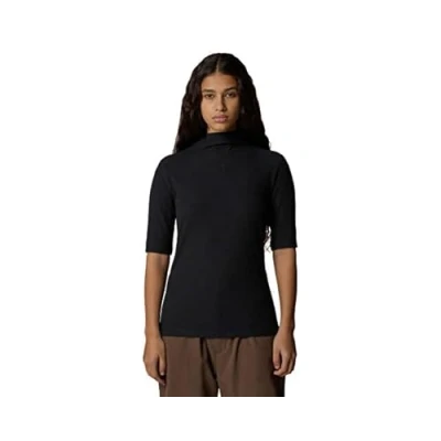 Afbeelding van The North Face MOCK NECK SLIM TEE Tshirt basic, Dames, Maat: Small, Black