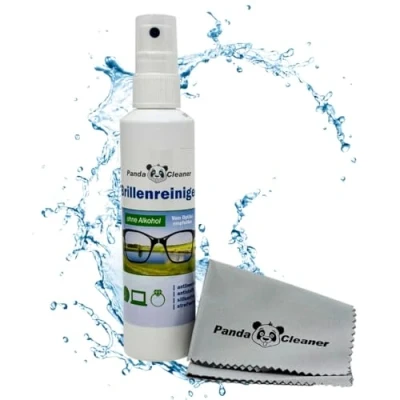 Afbeelding van PandaCleaner Brillenreiniger 100 ml spuitfles zonder alcohol anti condens, streepvrij ook geschikt voor displays, monitoren, vizieren en nog veel meer (100 spray)