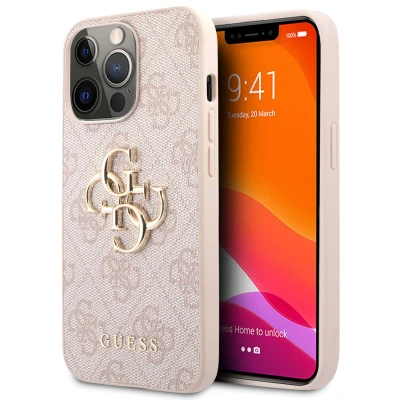 Afbeelding van Apple iPhone 13 Pro Max Hoesje Kunststof Guess Hardcase/Backcover Roze Telefoonhoesje