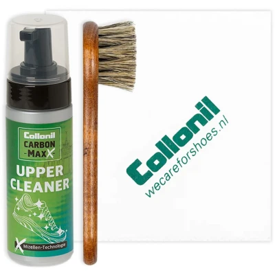 Afbeelding van Collonil Carbon Max Schoenpoets set Sneakerverzorging Upper cleaner + Borstel Poetsdoek
