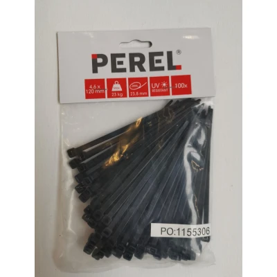 Afbeelding van SET MET NYLON KABELBINDERS 4.6 x 120 mm ZWART (100 st.)