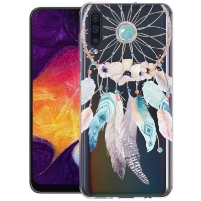 Afbeelding van Samsung Galaxy A50 Hoesje Siliconen en TPU (zacht) iMoshion Softcase/Backcover Transparant Telefoonhoesje