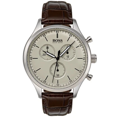 Afbeelding van Hugo Boss HB1513544 horloge heren bruin edelstaal