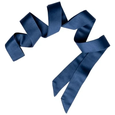 Afbeelding van Maya Deluxe Damesriem voor dames, satijnen sjerp, tailleband, strik, accessoire bruidsmeisjes, bruiloft, bal, avondgelegenheid, Franse marine, S/M