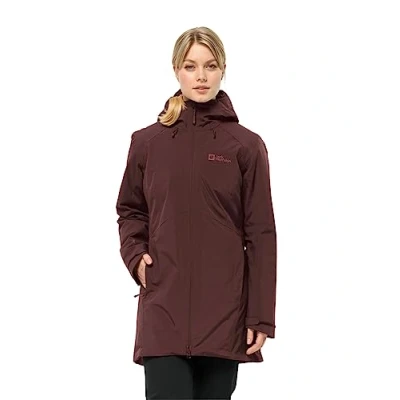 Afbeelding van Jack Wolfskin Heidelstein INS JKT W Parka, Dames, Maat: XS, Dark maroon
