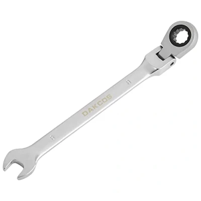 Afbeelding van DAKCOS Flexibele Hoofd Ratchet Combinatie Wrench Spanner 8mm Chroom Vanadium Staal