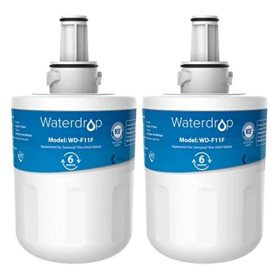Afbeelding van Waterdrop Samsung DA29 00003F Waterfilter Koelkast Vervangen, Compatibel met Aqua Pure Plus 00003F, HAFIN1, 00003A, 00003B, DA61 00159A, DA97 06317A, Pakket kan variëren (2)