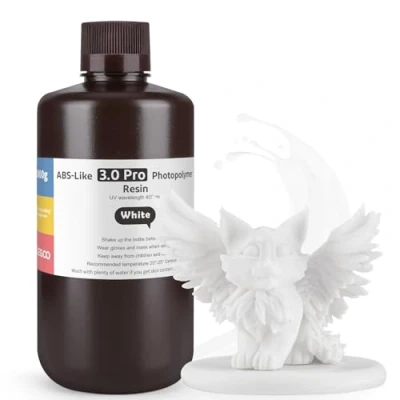 Afbeelding van ELEGOO ABS Like Resin 3.0 Pro, uv hardend, 3D hars, met hoge precisie, niet broos, giftig, voor LCD/DLP printer, fotopolymeerhars, wit, 1000 g