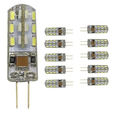 Afbeelding van mengjay®,10 x G4 LED lamp kralen 1,5 W, 24 SMD 3014 LED&#039;s 360 stralingshoek, koud wit 6000 K lamp, AC 220 240 V