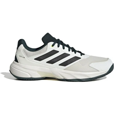 Afbeelding van adidas Performance Courtjam Control 3 CLAY Tennisschoenen voor kleibanen, Heren, Maat: 46, Off white/core black/aurora ivy Textiel/ synthetisch