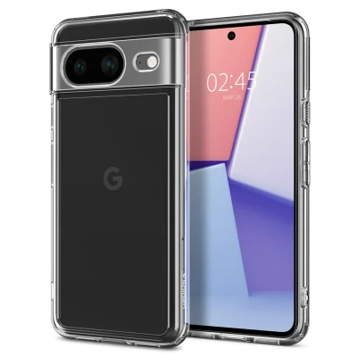 Afbeelding van Google Pixel 8 Hoesje Kunststof Spigen Backcover/Hardcase Transparant Telefoonhoesje Shockproof/Valbescherming