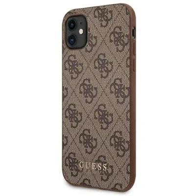 Afbeelding van Guess 4G Back Case Geschikt voor Apple iPhone 11 (6.1&quot;) Bruin