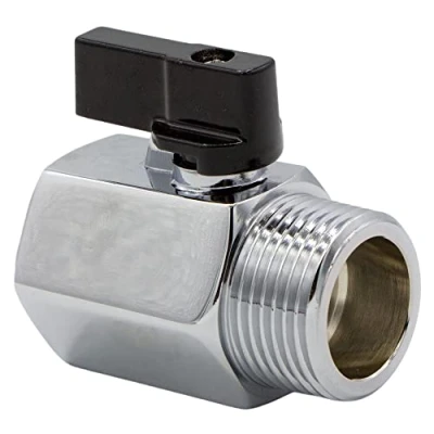 Afbeelding van VARIOSAN Mini kogelkraan, messing 14924, 1/4&quot; IG x AG