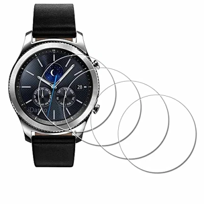 Afbeelding van iDaPro Screenprotector voor SAMSUNG GEAR S3 FRONTIER/Gear Classic 46 mm Smartwatch [4 stuks] Gehard glas Anti Bubble Free Eenvoudige installatie