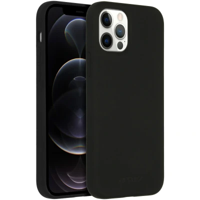 Afbeelding van Apple iPhone 12 Pro MagSafe Hoesje Siliconen en TPU (zacht) Accezz Softcase/Backcover Zwart Telefoonhoesje