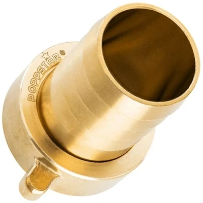 Afbeelding van Poppstar Slangverbinder 1 1/4 Inch Messing (incl. Wartelmoer met Dichting) Slangkoppeling 1/4&quot; Binnendraad op Slangtule (32 mm)