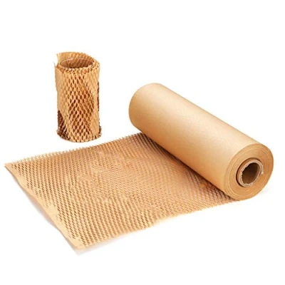 Afbeelding van SZSYumUnion Papier demping wrap, Honingraat Wrap Roll Geperforeerde Verpakking, 1200 Inch x 12 Verpakking voor Verhuizing Huis, Verzending Breukbaars (Bubble Alternatief)