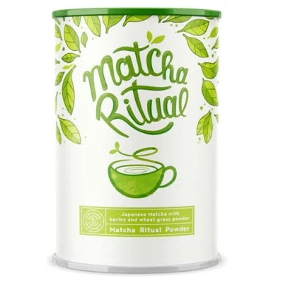 Afbeelding van Alpha Foods Matcha Ritual Poeder voor shake of ontbijtshake, Latte met kokosmelk, tarwe en gerstgras, 210 gram 30 shakes