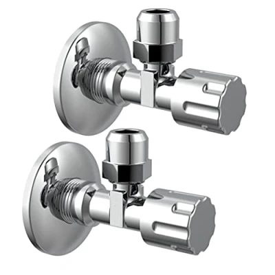 Afbeelding van Kirchhoff Haakse kraan, chroom, 1/2&quot;ET x 3/8&quot; ET 10 mmQ, met rozet (2x) 98625714