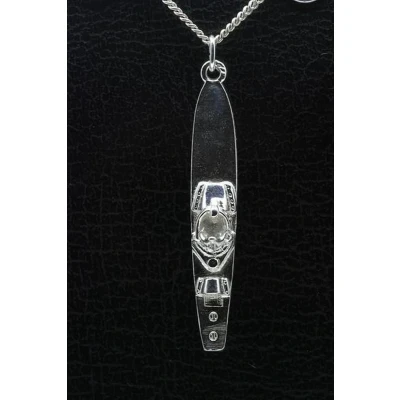 Afbeelding van Zilveren Waterski XL ketting hanger