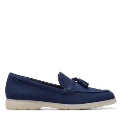 Afbeelding van Clarks Narini Edge instappers voor dames, marineblauw suède, 5 UK, marine suede,