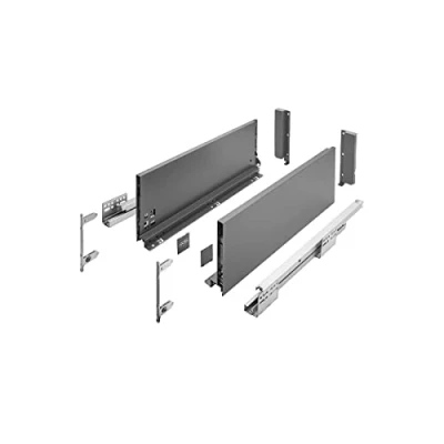 Afbeelding van GTV AXISPRO lade voor het openen van 500mm antraciet ladesysteem ladegeleider eenvoudige montage Push to open Vrije toegang belasting tot 40 kg hoogte: 168 mm