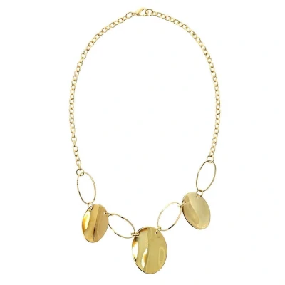 Afbeelding van Behave Ketting goudkleur met ovalen hangers