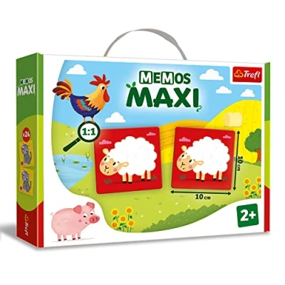 Afbeelding van Trefl Memos Maxi Dieren Op De Boerderij Een Educatief Memory Spel Voor Allerkleinsten, Paren Plaatjes Vinden, Grote Elementen En Dik Karton, Klassiek Kinderen Vanaf 2 Jaar