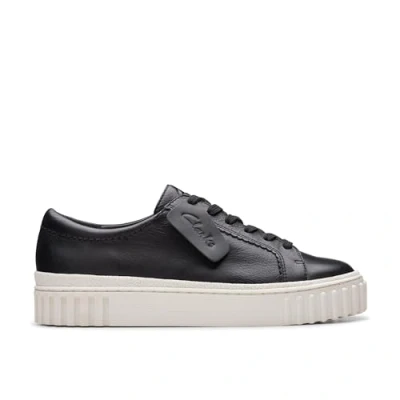 Afbeelding van Clarks Premium Mayhill Walk Sneaker, Zwart leer, 6.5 UK, leder, 39.5 EU
