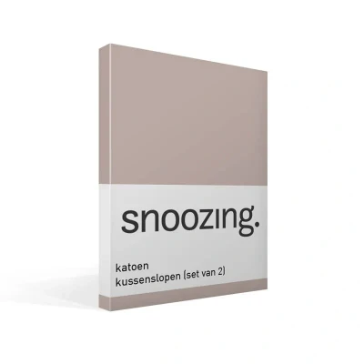 Afbeelding van Snoozing Kussensloop Katoen Set van 2 60x70 cm Taupe