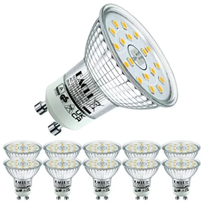 Afbeelding van EACLL GU10 LED Lamp Neutraal Wit, 5W Gelijk aan 75W Halogeenlampen, 10 pack, 4000K 585lm AC 230V Geen Flikkering Verlichting, Stralingshoek 120 Spots, Niet Dimbaar Reflectorlamp