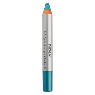 Afbeelding van Impala jumbo potlood 3 in 1 oogschaduw, lippenstift en blush kleur 14 Turkoois