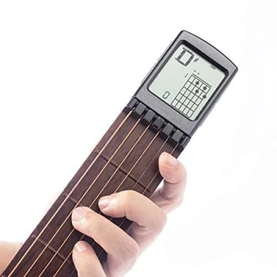 Afbeelding van Gitaar Akkoord Trainer Pocket Praktijk Tool Hals Met Roterende Grafiek Scherm Kleine