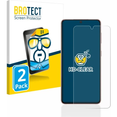 Afbeelding van BROTECT (2 Stuks) Schermbeschermer voor Samsung Galaxy S21 5G Screen Protector Transparant