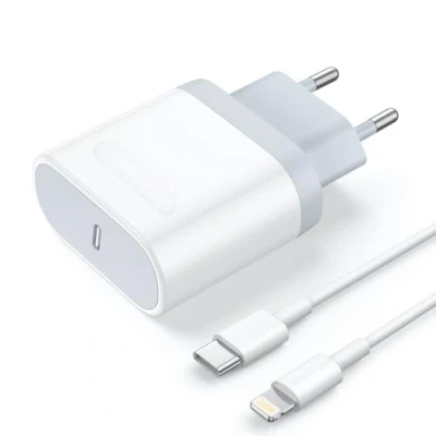 Afbeelding van iPhone oplaadkabel met voeding, oplader voor 14 Pro Max/13/12/11/XS Max/XR/8P/iPad, 20 W USB C power adapter 2 m kabel iPad Pro/Air/Mini, stekker, snellader, snellaadkabel, accessoires
