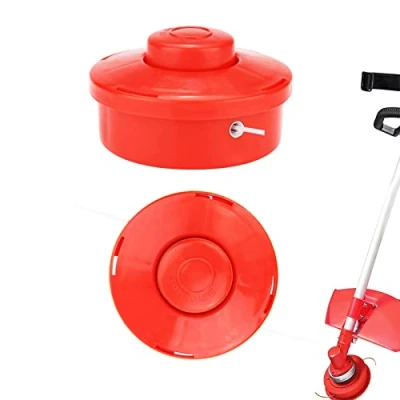 Afbeelding van Vulevirtue 2 stuks Trimmer Head Bump Feed Plastic Strimmer Hoofd, Vervanging Line Spool String Universele Hoofd Benzine M10 x 1.25 (Rood)
