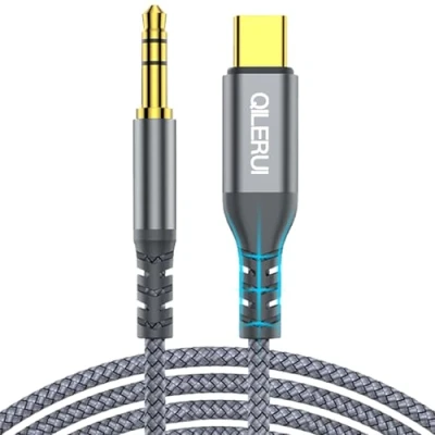 Afbeelding van QILERUI USB C naar Aux 3,5 mm Audio Jack Kabel 4ft, Type Adapter Hoofdtelefoon Auto Stereo Compatibel met iPhone 15 Pro Max Plus iPad Galaxy S23 S22 S21 Ultra Pixel 7