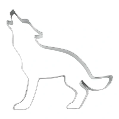 Afbeelding van BekkiB Uitsteekvorm &quot;Wolf huilend&quot; ca. 8 cm, roestvrij staal, vaatwasmachinebestendig 880730