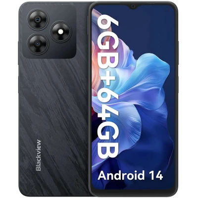 Afbeelding van Blackview Wave 8C Smartphone Android 14 6(2+4)GB+64GB 4G Dual SIM 6GB+64GB Octa Core 6.56&quot; HD+ Zwart