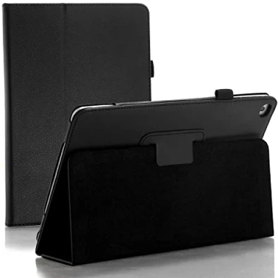 Afbeelding van Foliohoesje lederen flip case voor Apple iPad 9.7 6e generatie 2018 en 5e 2017 Air 2e 1e (zwart)