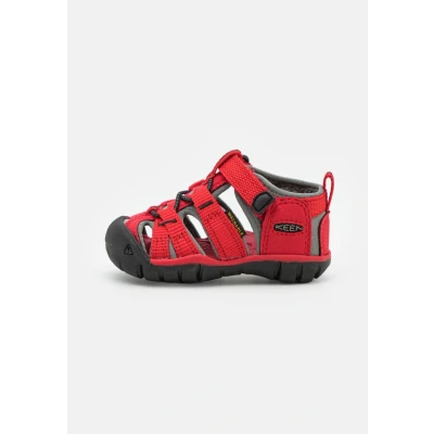 Afbeelding van Keen Seacamp II CNX Unisex Outdoorsandalen voor kinderen, Maat: 19, Racing red/gargoyle Textiel/ synthetisch