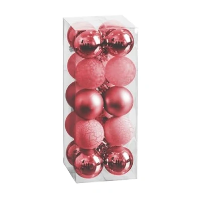 Afbeelding van Bigbuy Christmas Kerstballen Rood 5 X Cm (20 Stuks)